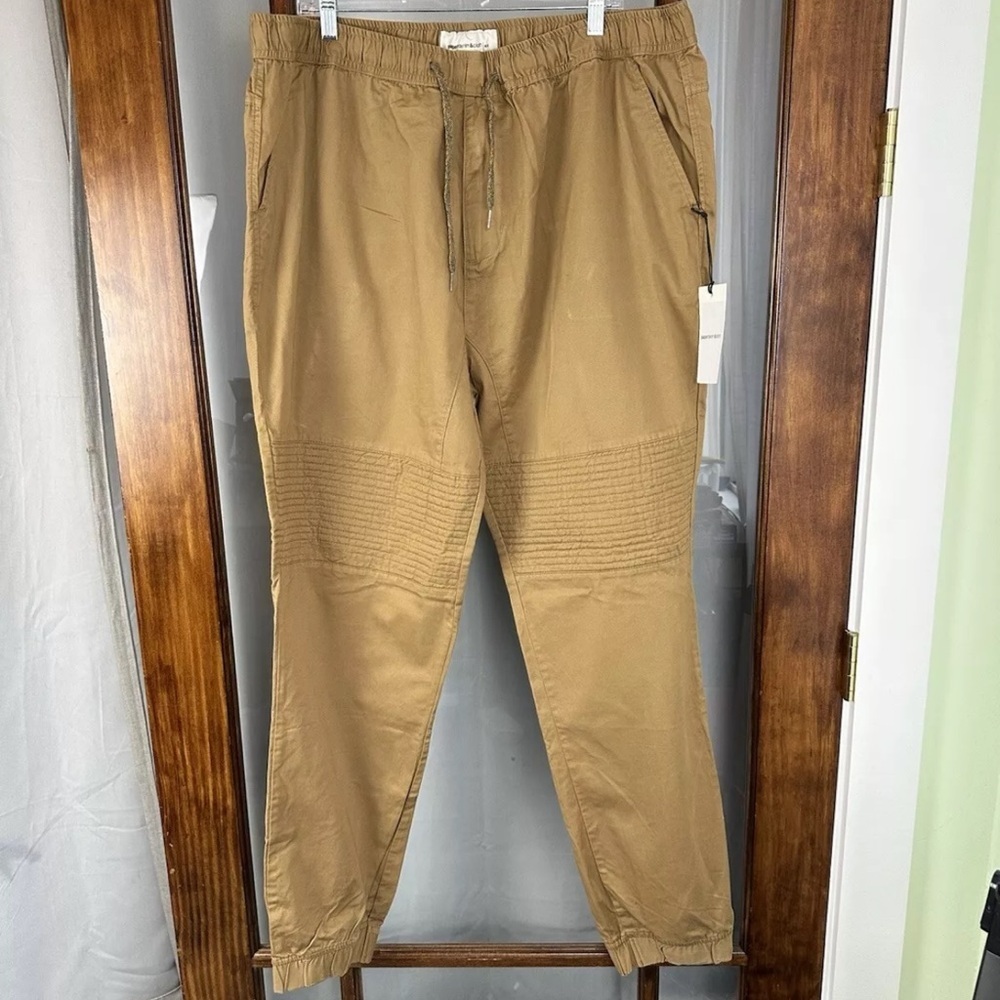 NWT Men's Paper Denim & Cloth Khaki PD&C Moto Jogger Pants 4XL Drawstring